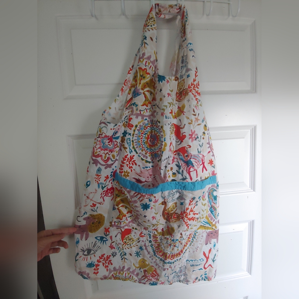 World Market Abstract Animal Cross Back Apron
